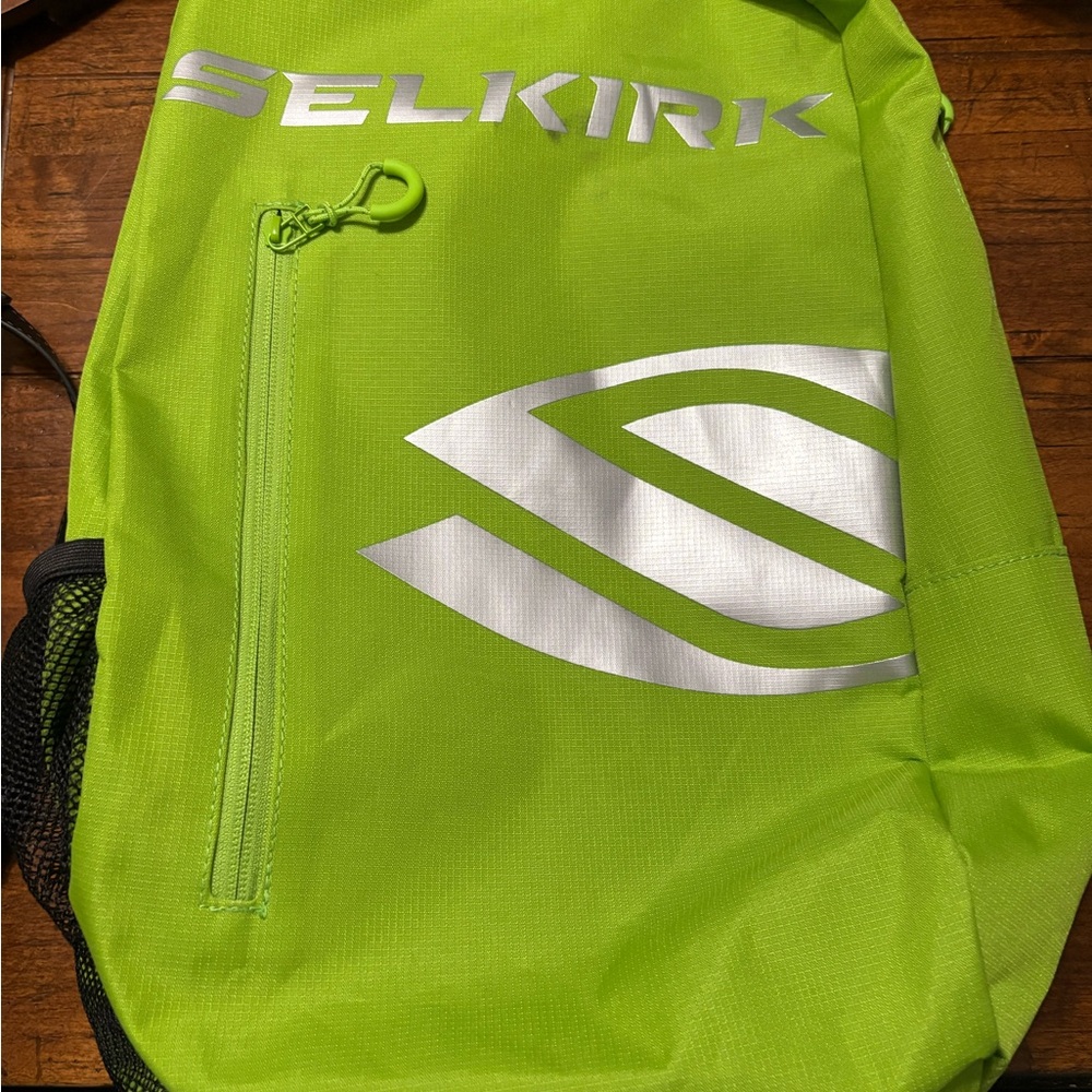 Selkirk Lime Backpack with Silver Details
